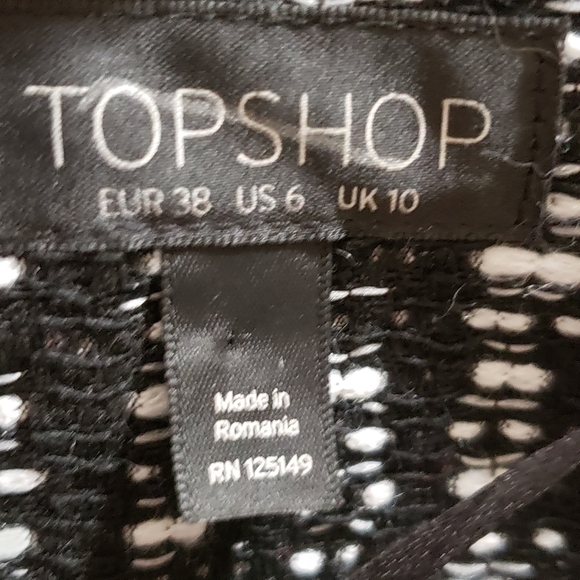 Topshop Cropped Blazer, Size 10 - Picture 4 of 6